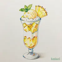 常夏のパイナップルパフェ