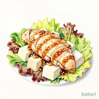 蒸し鶏と手作り豆富のバンバンジーサラダ