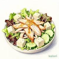 Steamed Chicken and Tofu Salad