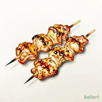 Chicken Skin Skewers, Sauce (2 pcs)