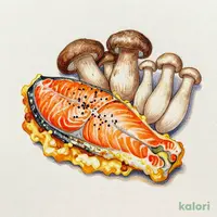 秋鮭ときのこの天ぷら盛り合せ～山椒塩添え～