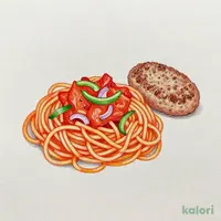 ナポリタン＆ハンバーグ