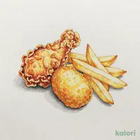 揚物2種とポテトフライ