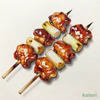 鶏皮ねぎ串 たれ（２本）