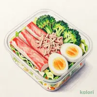 たんぱく質が摂れる香り箱とツナのサラダ