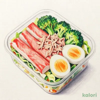 たんぱく質が摂れる香り箱とツナのサラダ