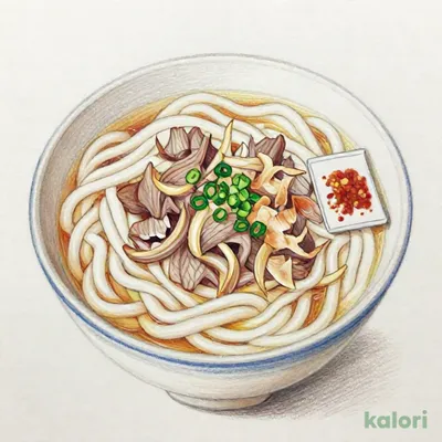 お出汁の旨み　牛肉うどん