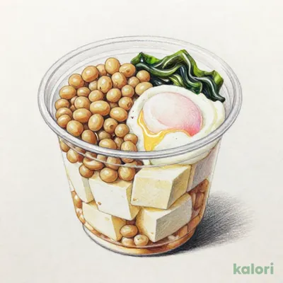たんぱく質が摂れるだし醤油仕立ての温玉納豆