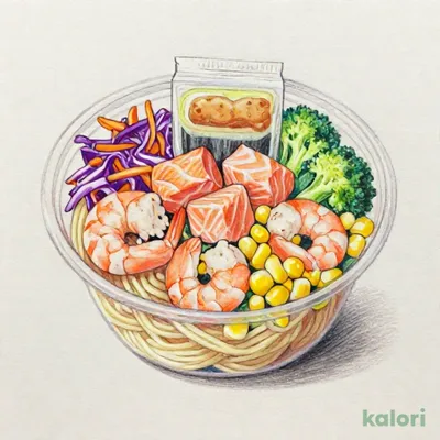 サーモンと海老のパスタサラダ