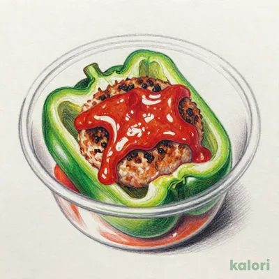 冷たいまま食べるピーマンの肉詰め