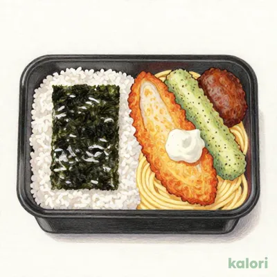 海苔弁当　白身フライ＆ちくわ磯辺天