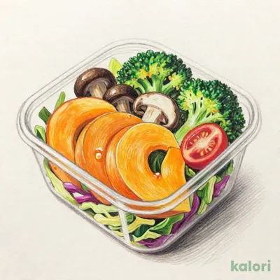 緑黄色野菜がとれるきのことかぼちゃのサラダ