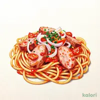 太麺仕立ての 昔なつかしナポリタン