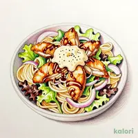 甘辛鶏唐揚げのパスタサラダ
