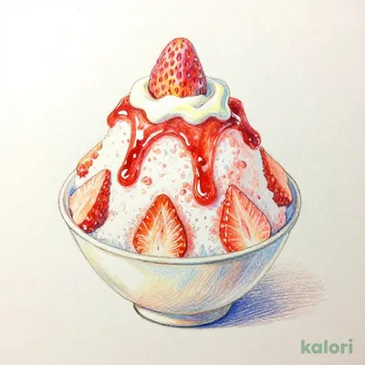 Strawberry Condensed Milk Shaved Ice