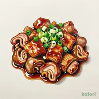 ねぎ盛り　甘口醤油だれの焼もつ