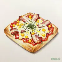 濃厚トマトソースの大きなピザパン