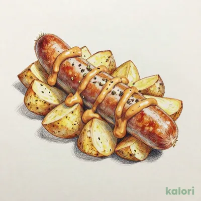 ソーセージとポテトのマヨネーズ焼き