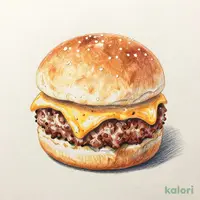 チェダーチーズソースバーガー
