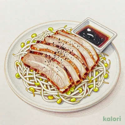 ぽん酢で食べる豚もやし