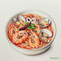 高崎パスタ ベスビオ 魚介の辛口トマトスープパスタ