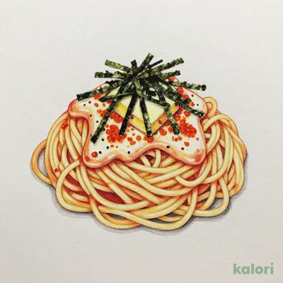 大盛　明太マヨのパスタ