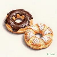 Whipped Cream French Cruller with Chocolate and Sugar