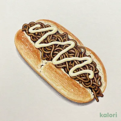 Yakisoba (Fried Noodle) Bread with Mayonnaise