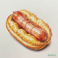 お店で揚げたソーセージドーナツ