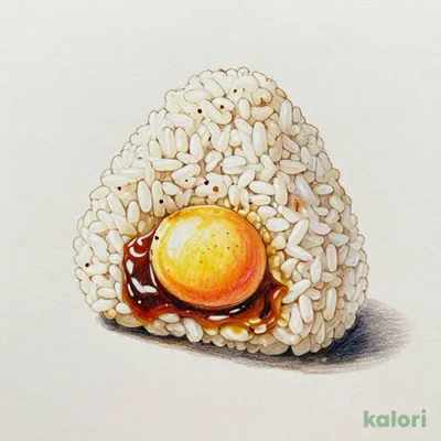 Dashi-Seasoned Rice Ball with Egg Soy Sauce