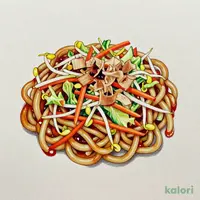 ちゅるもち麺の醤油焼うどん