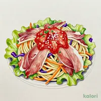 トマトと生ハムのパスタサラダ
