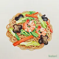 Stir-Fried Rice Vermicelli with Shrimp and Vegetables