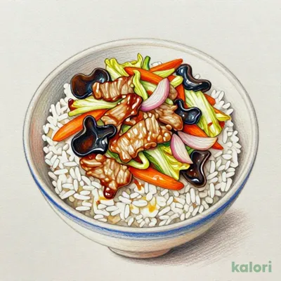Stir-Fried Vegetable Rice Bowl