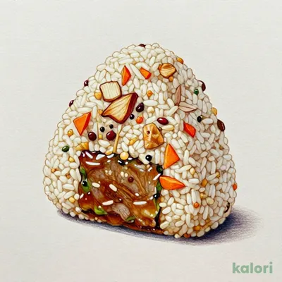 Large Rice Ball, Chicken and Burdock
