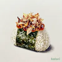 Seasoned Seaweed Rice Ball with Bonito Flakes