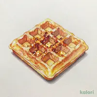 7 Cafe Belgian Waffle with Fermented Butter