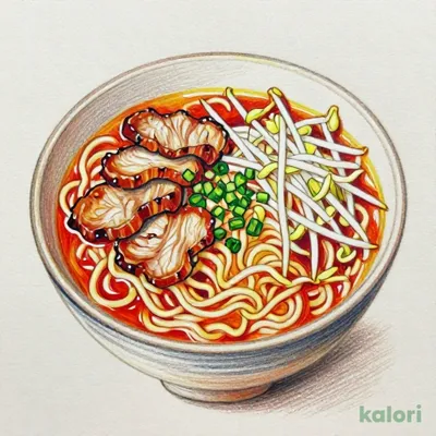 メラメラ燃える炎のウマ辛味噌ラーメン