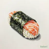 Hand-Rolled Fatty Salmon Sushi