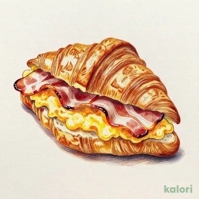 Rich Egg and Bacon Croissant