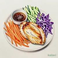 シャキシャキ野菜と蒸し鶏のサラダ