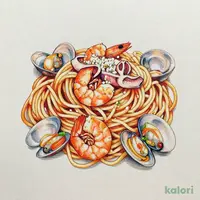 魚介の旨塩大盛パスタ