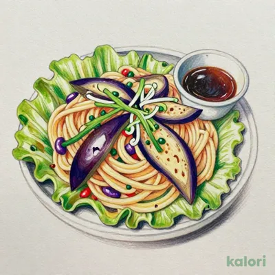 なすとみょうがの和風パスタサラダ