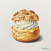カスタードとホイップのダブルシュー