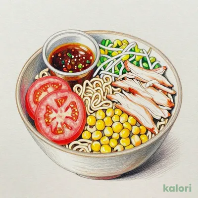 ピリ辛ドレッシングのラーメンサラダ