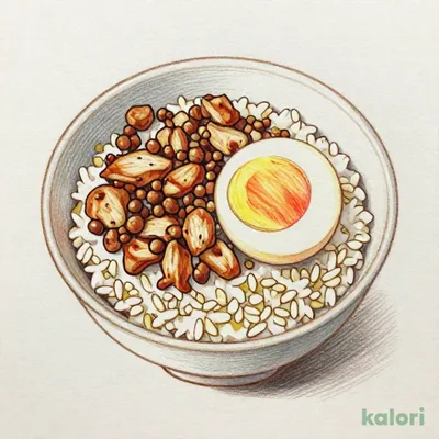 温玉とりそぼろ丼（麦ごはん）