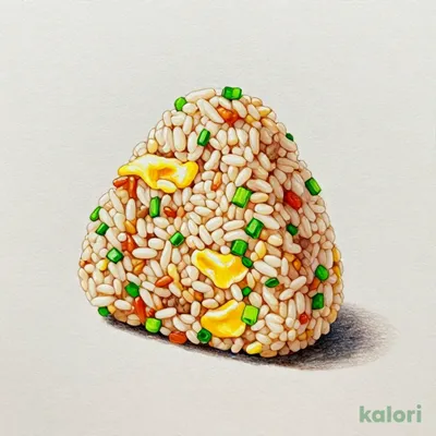 ねぎ塩チャーハンおむすび（もち麦入り）
