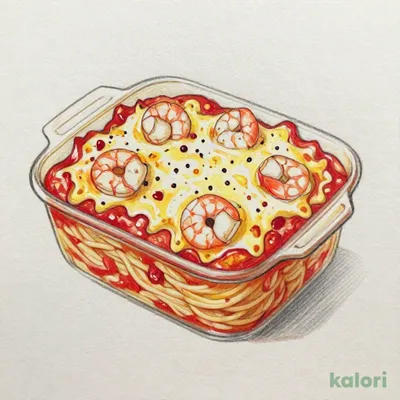 チーズの虜　海老トマトクリーム焼きパスタ