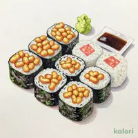 納豆巻＆北海道産山わさび納豆巻