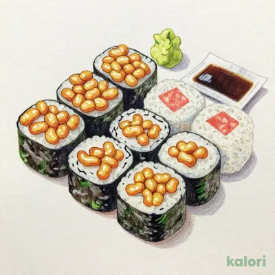 納豆巻＆北海道産山わさび納豆巻